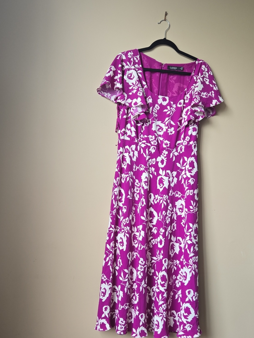 Ralph Lauren Purple and White Floral Maxi Dress